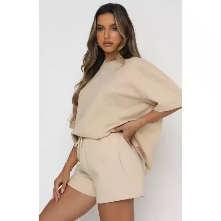 Summer trendy women's clothing two piece set tracksuit short set women summer sets for girls