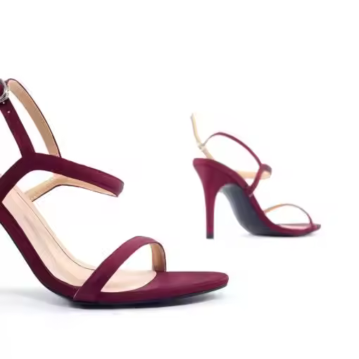 2022 New Fashionable Women's Premium Satin 9cm Heeled Sandal High Pointed Toe Pumps Breathable Printed Summer OEM Available