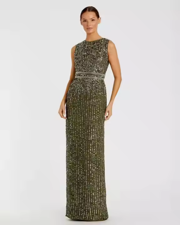 Elegant Floral Aline Evening Party Ball Gown Luxury One-Sleeve Beaded Sequin Embroidery Long Body Shape Dress for Cocktail